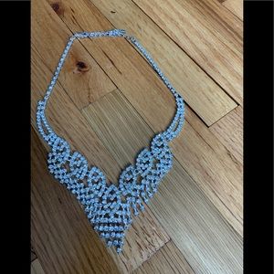 Costume “diamond” necklace and earring set